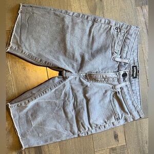 Express Light Gray Denim Shorts